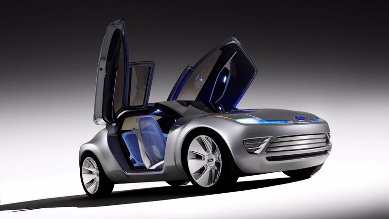 Silver Concept Car — Dramatic, 3d Render, Doors