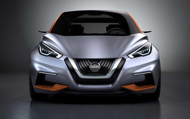 Silver Concept Car — Dramatic, 3d Render, Headlights, Grille, Orange Accents