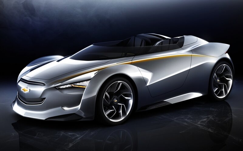 Silver Concept Car — Dramatic, 3d Render, Headlights, Wheels, Smoke