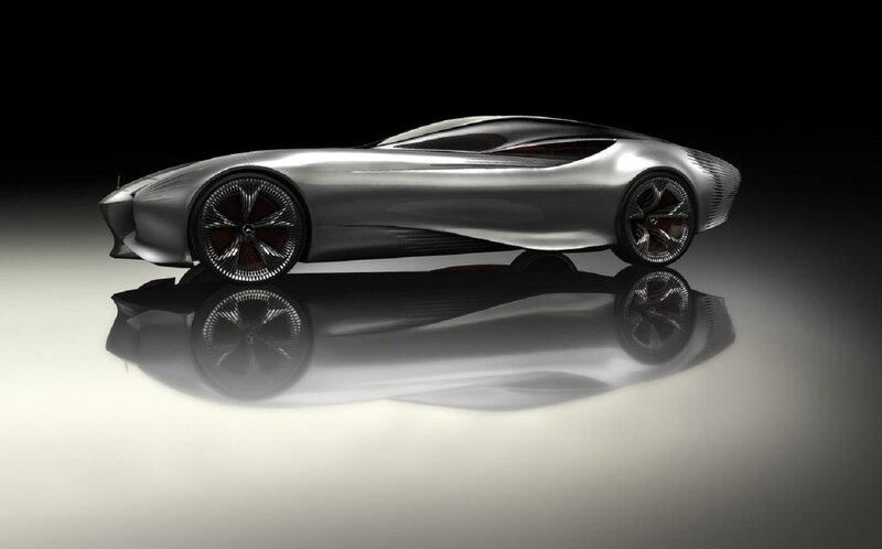 Silver Concept Car — Dramatic, 3d Render, Reflection