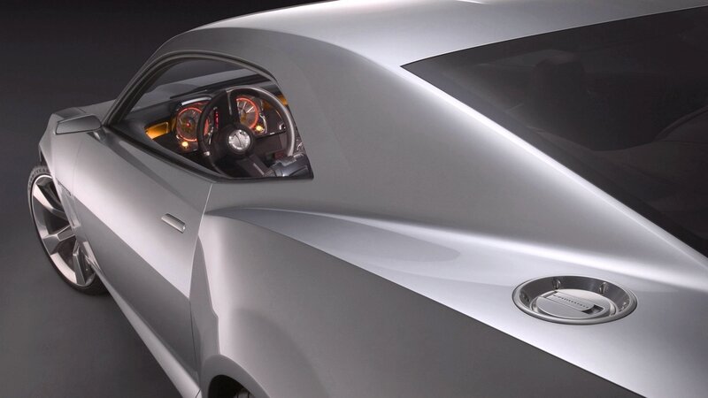 Silver Concept Car — Dramatic, 3d Render, Steering Wheel, Dashboard