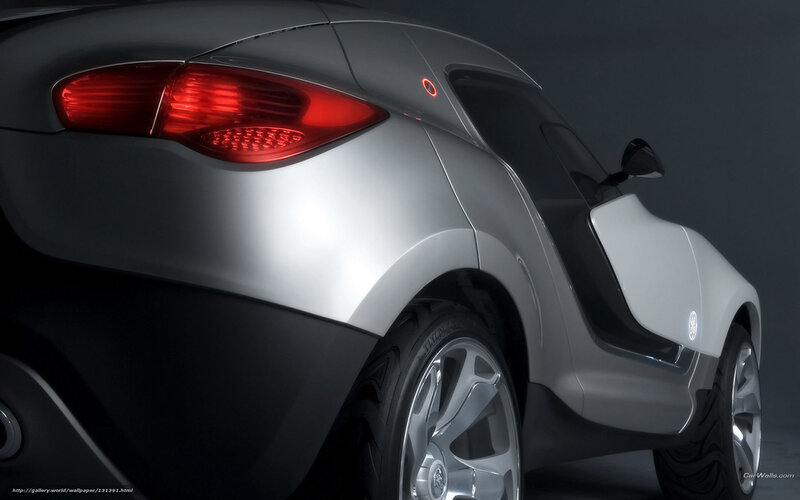 Silver Concept Car — Dramatic, 3d Render, Taillight, Wheel
