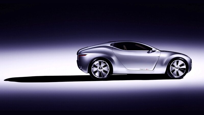 Silver Concept Car — Dramatic, 3d Render, Wheel, Shadow, Black