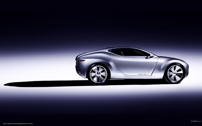 Silver Concept Car — Dramatic, 3d Render, Wheel, Shadow