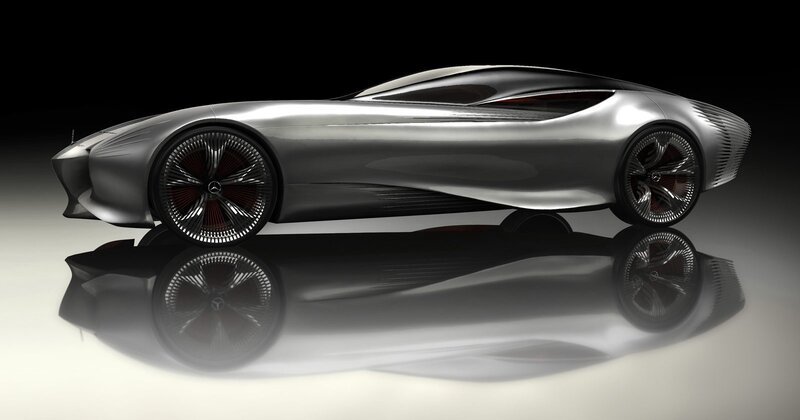 Silver Concept Car — Dramatic, 3d Render, Wheels, Reflection