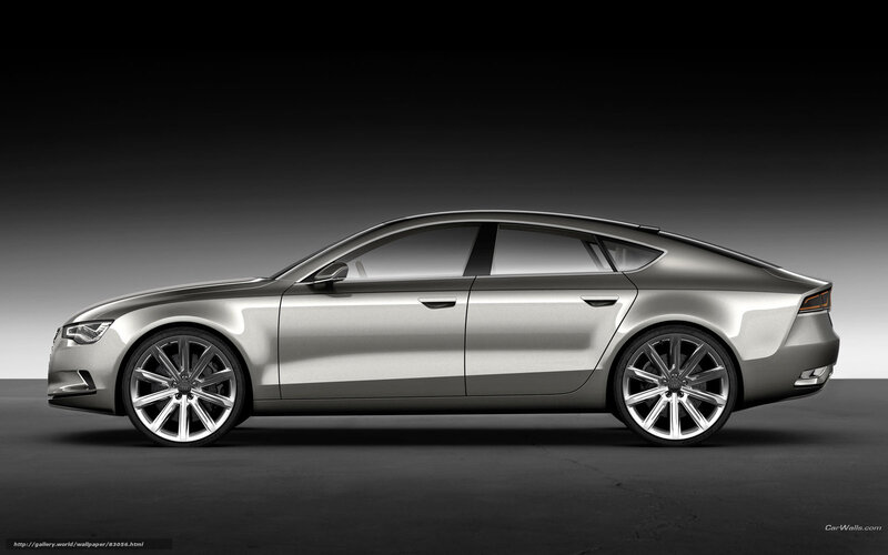 Silver Concept Car — Dramatic, 3d Render, Wheels, Side Mirror