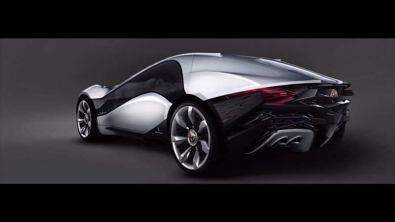Silver Concept Car — Dramatic, 3d Render, Wheels, Taillights, Black, Alfa Romeo