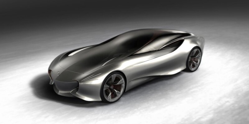 Silver Concept Car — Dramatic, 3d Render, Wheels, Windows, Gray