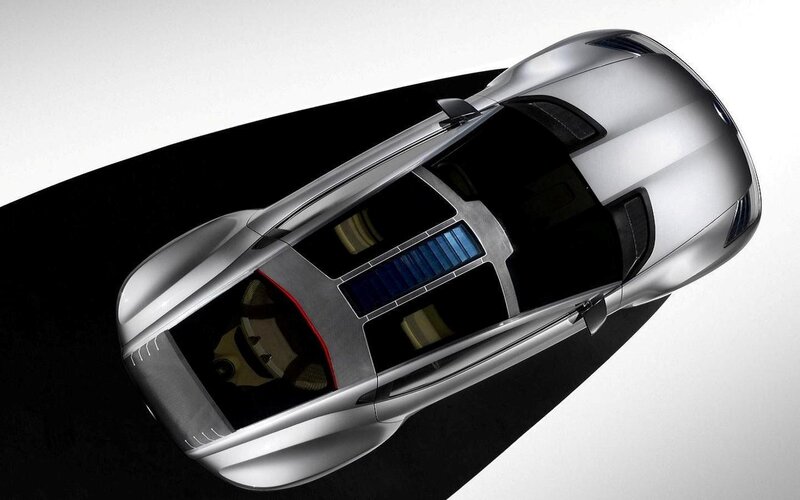 Silver Concept Car — Dramatic, 3d Render, Windows