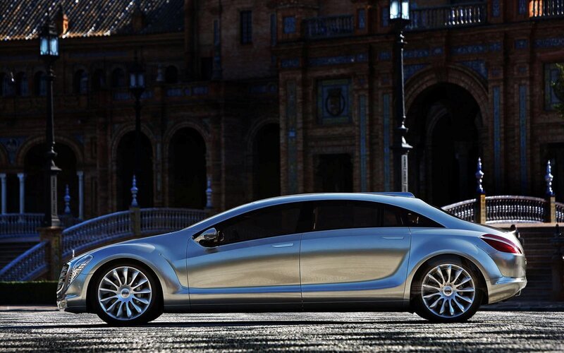 Silver Concept Car — Dramatic, Afternoon, Photograph, Building