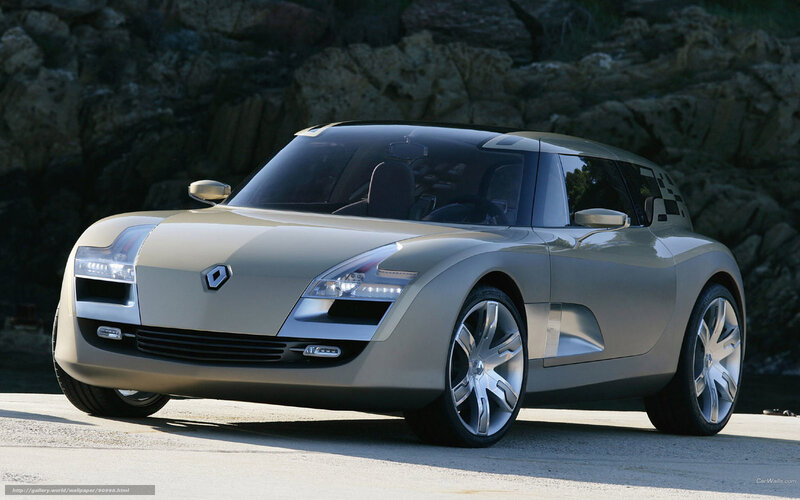 Silver Concept Car — Dramatic, Afternoon, Photograph, Rocky Cliff, Road
