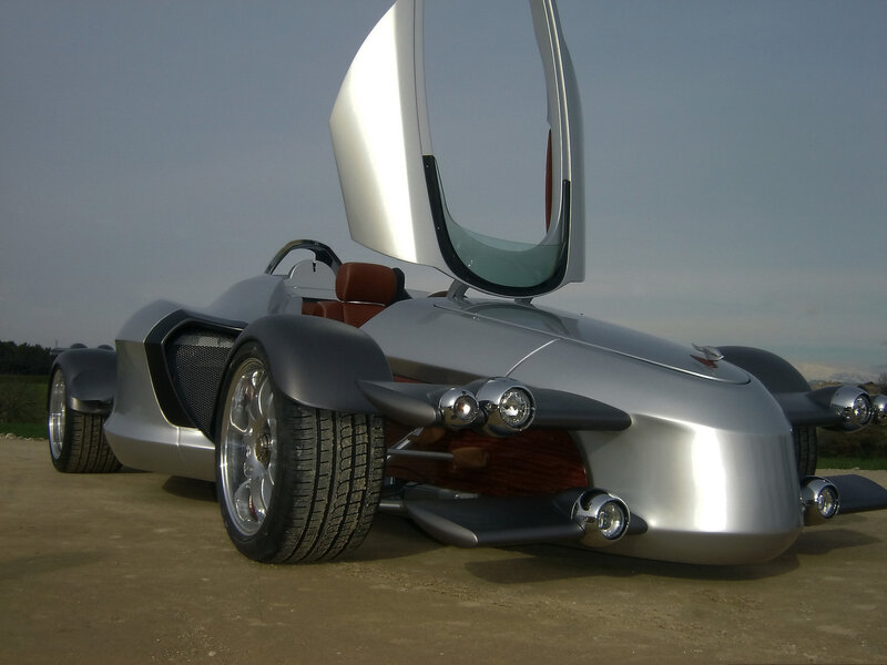 Silver Concept Car — Dramatic, Afternoon