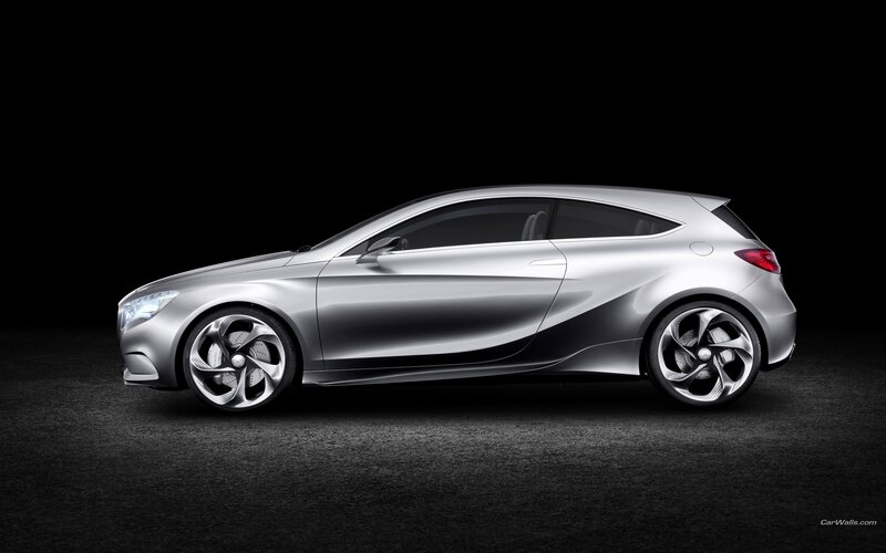 Silver Concept Car — Dramatic, Dark Background