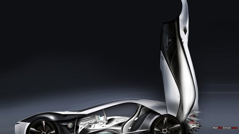 Silver Concept Car — Dramatic, Digital Art, Car Door, Wheel