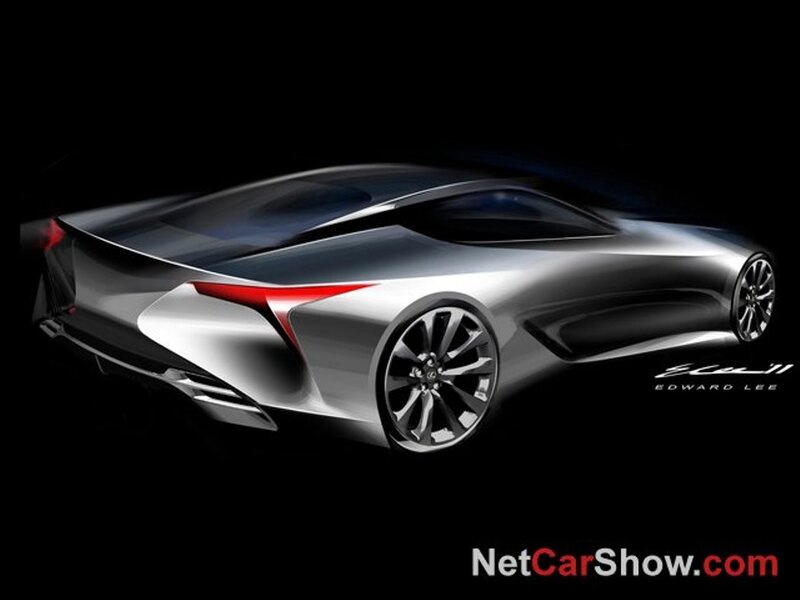 Silver Concept Car — Dramatic, Digital Art, Red Taillight, Wheel