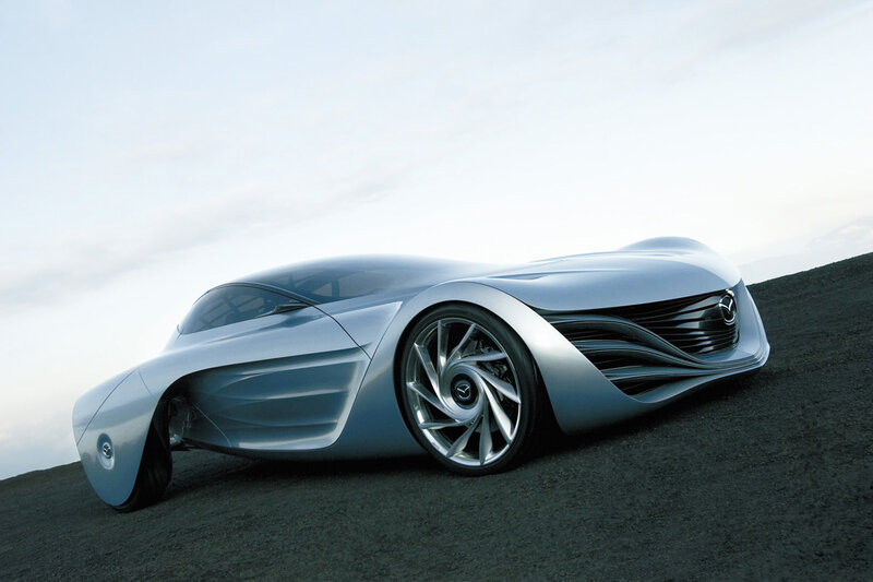Silver Concept Car — Dramatic, Dusk