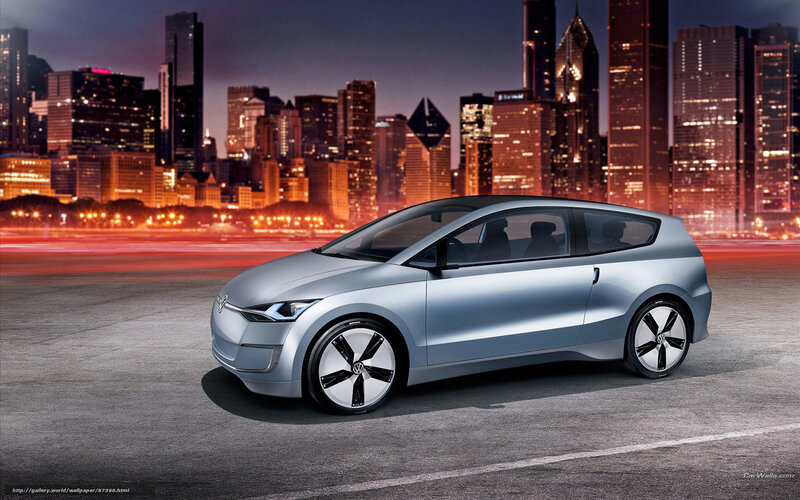 Silver Concept Car — Dramatic, Night, 3d Render, City Skyline
