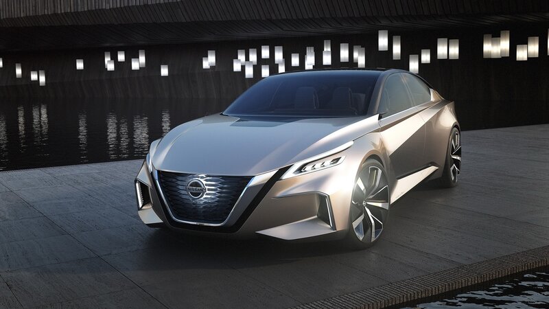 Silver Concept Car — Dramatic, Night, 3d Render, Water