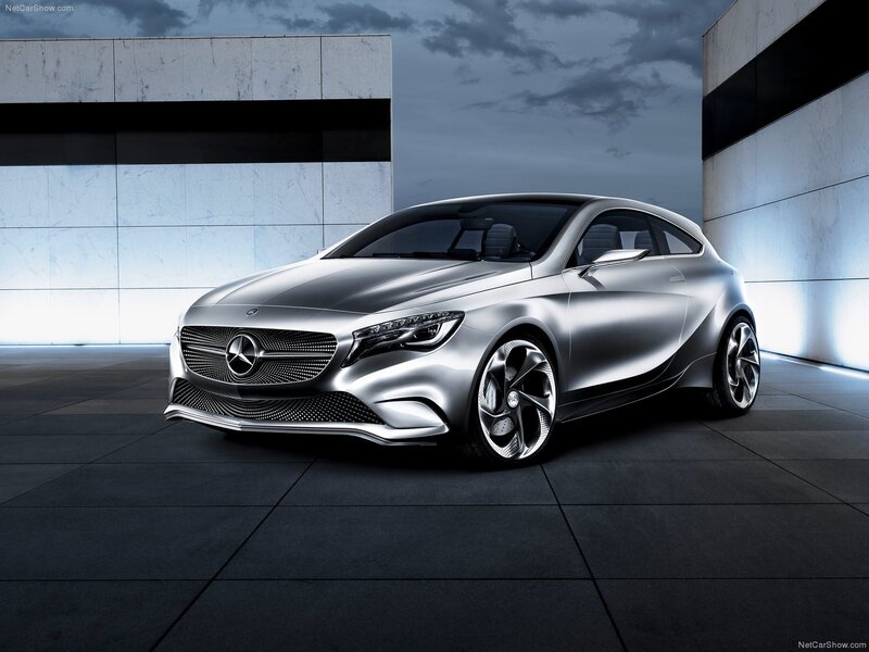 Silver Concept Car — Dramatic, Night, Photograph, Building