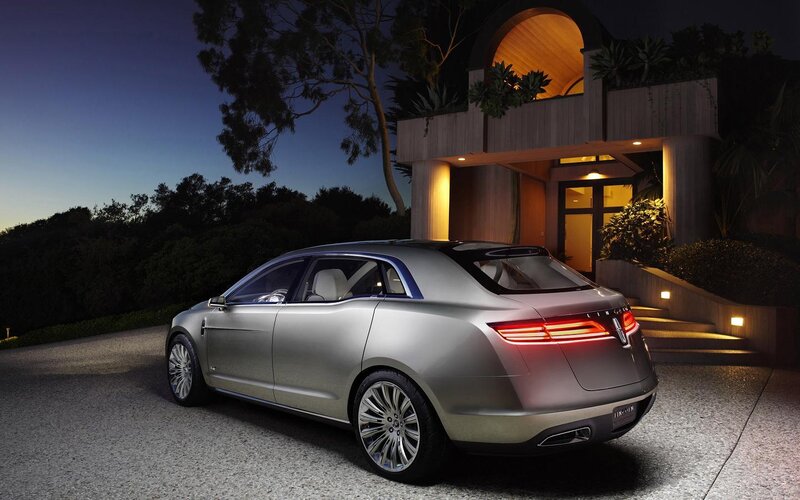 Silver Concept Car — Dramatic, Night, Photograph, House