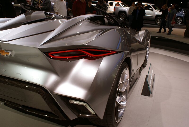 Silver Concept Car — Dramatic, Night, Photograph, People