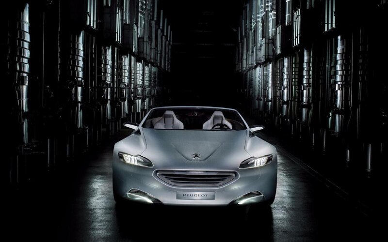 Silver Concept Car — Dramatic, Night, Photograph, Tanks