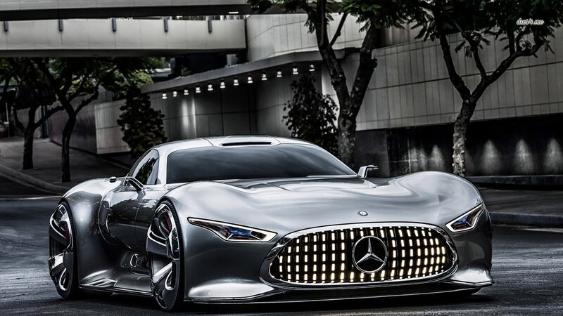 Silver Concept Car — Dramatic, Night, Photograph, Trees