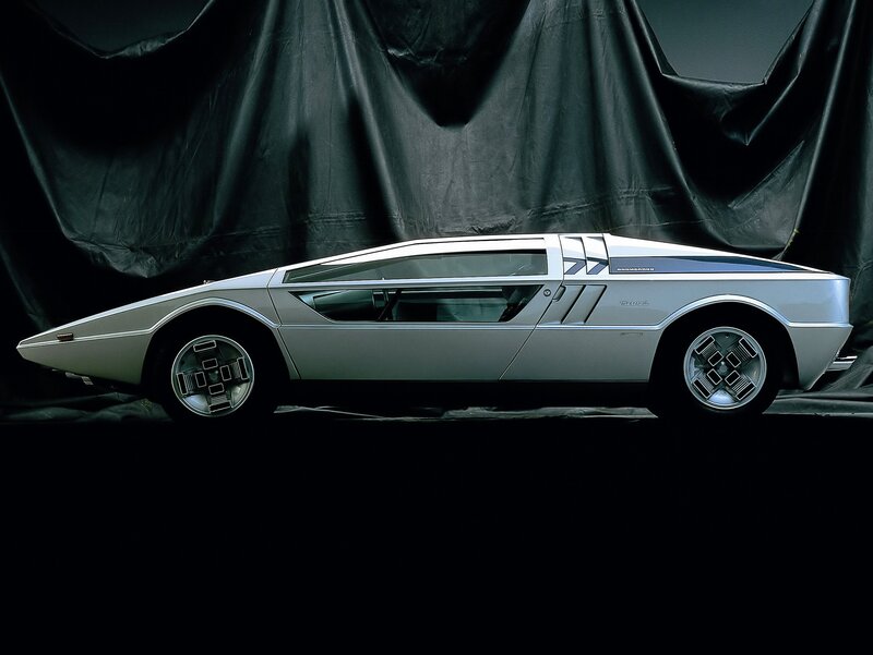 Silver Concept Car — Dramatic, Photograph, Black Curtain