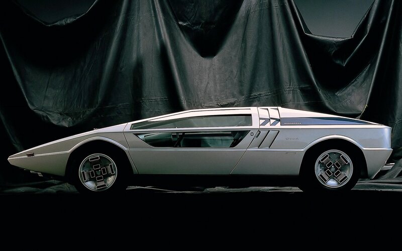 Silver Concept Car — Dramatic, Photograph, Black Curtain, Wheels