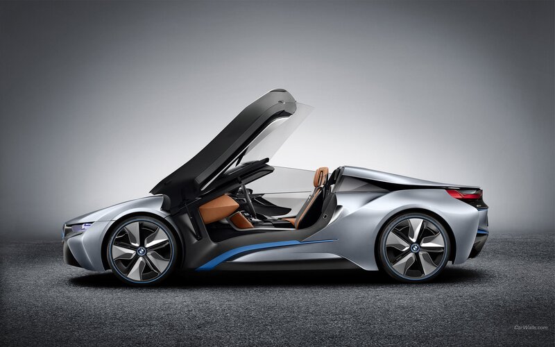 Silver Concept Car — Dramatic, Photograph, Car Door, Interior, Wheels, Black, Blue