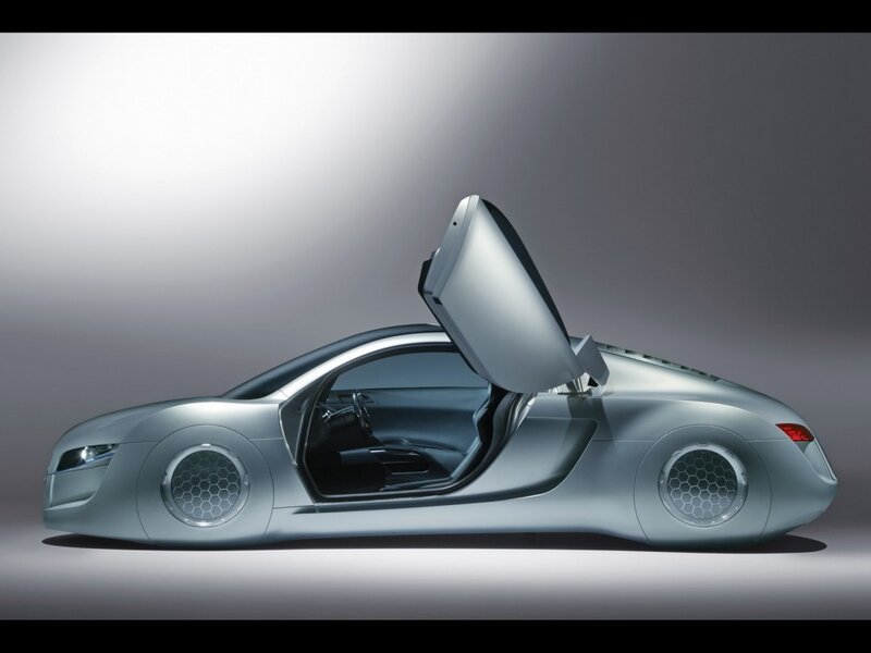 Silver Concept Car — Dramatic, Photograph, Car Door, Wheel, Interior, Gray