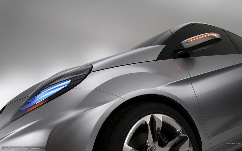 Silver Concept Car — Dramatic, Photograph, Headlight