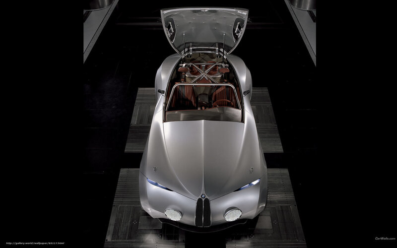 Silver Concept Car — Dramatic, Photograph, Open Hood