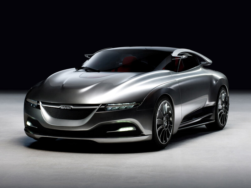 Silver Concept Car — Dramatic, Photograph, Red Seats