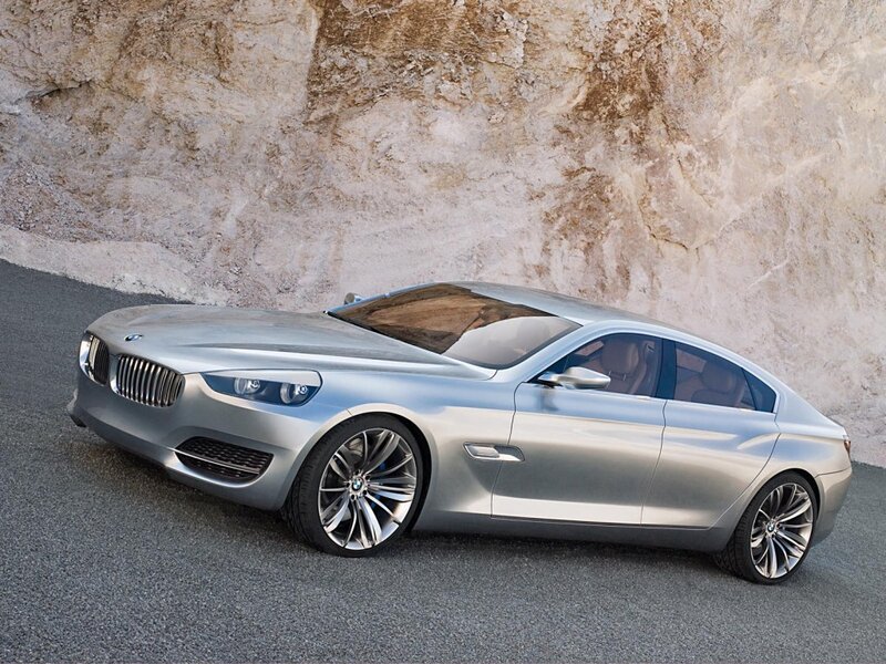Silver Concept Car — Dramatic, Photograph, Rock Wall, Asphalt, Gray