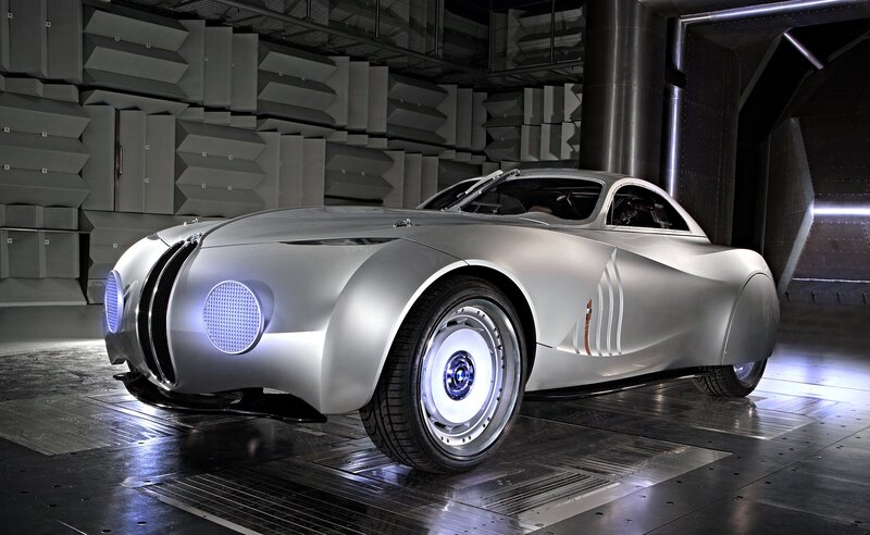 Silver Concept Car — Dramatic, Photograph, Soundproof Room