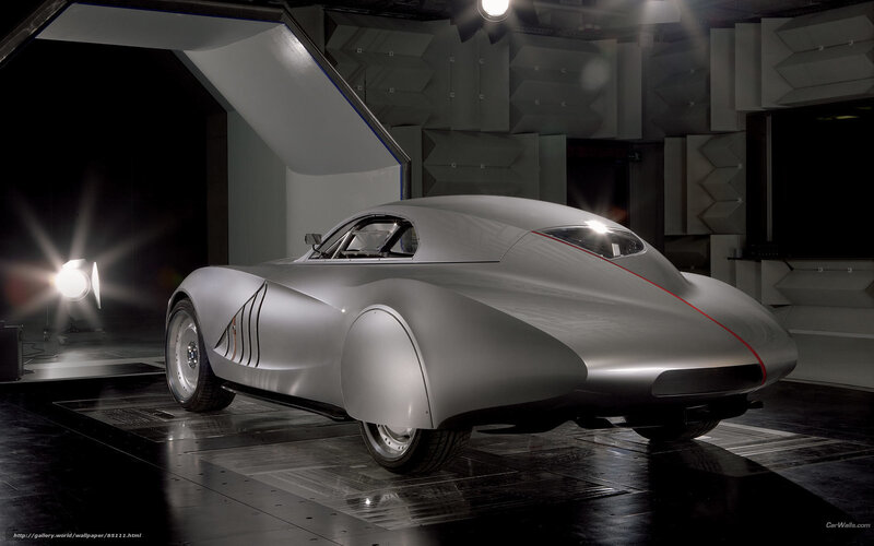 Silver Concept Car — Dramatic, Photograph, Spotlight