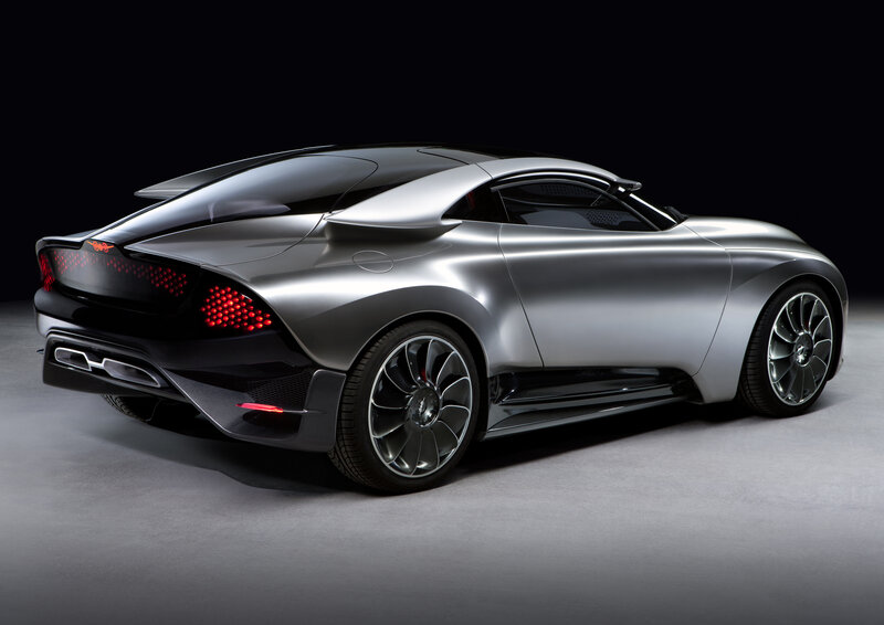 Silver Concept Car — Dramatic, Photograph, Taillights