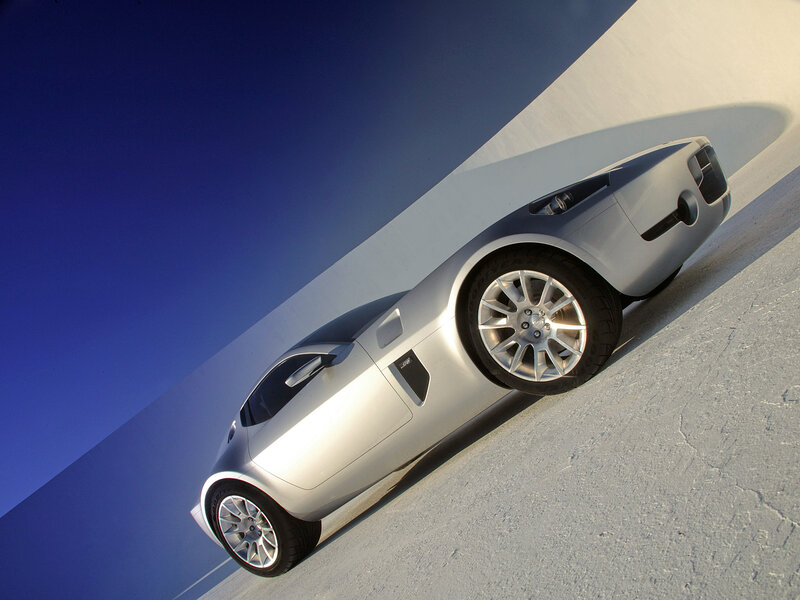 Silver Concept Car — Dramatic, Photograph, Wall, Ground