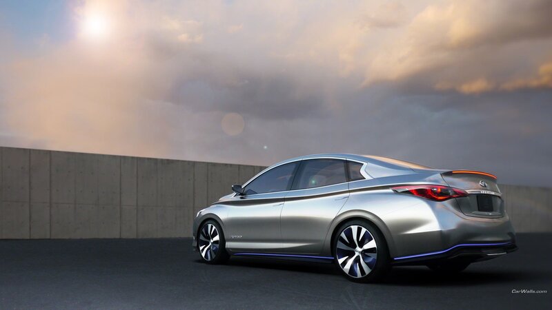 Silver Concept Car — Dramatic, Sunset, 3d Render, Concrete Wall