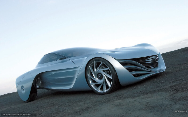 Silver Concept Car — Dramatic, Sunset, 3d Render, Dirt Ground