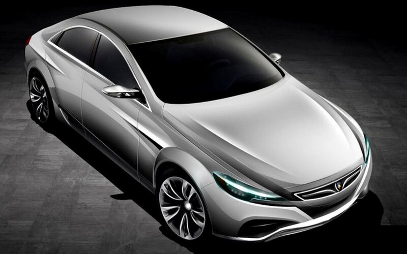 Silver Concept Car — Dramatic, Wheels
