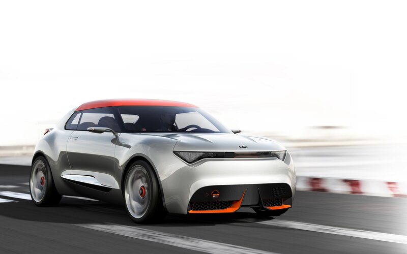 Silver Concept Car — Dynamic, 3d Render, Red Roof