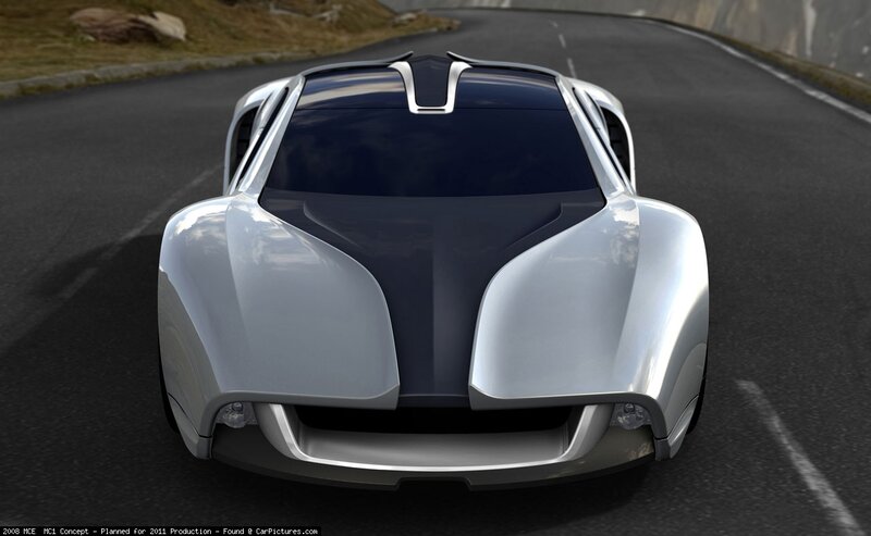 Silver Concept Car — Dynamic, 3d Render, Road, Hill
