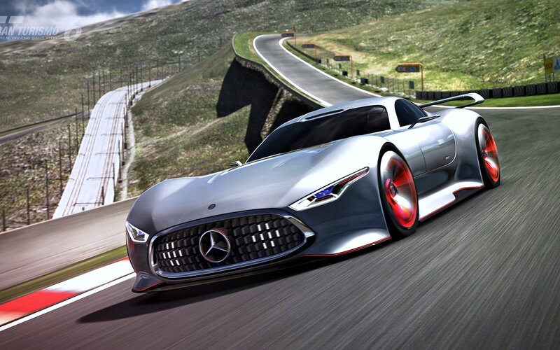 Silver Concept Car — Dynamic, Afternoon, 3d Render, Race Track