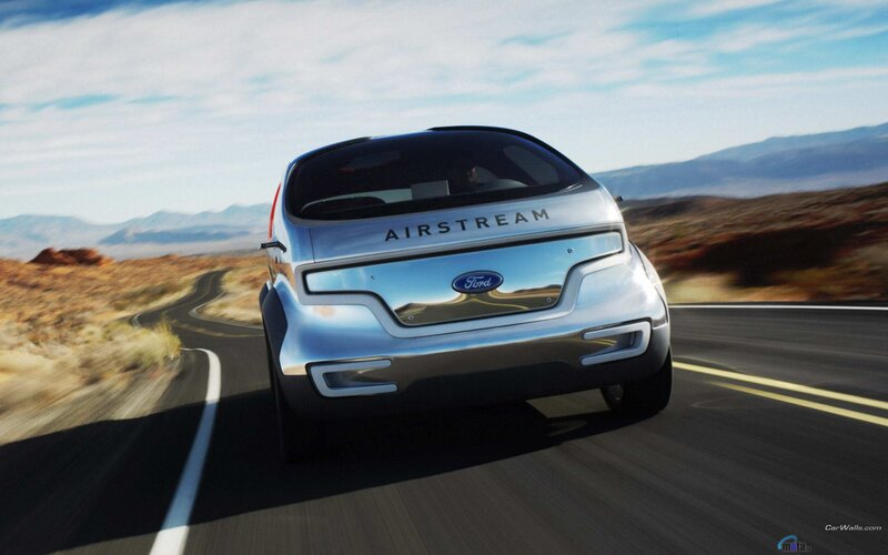 Silver Concept Car — Dynamic, Afternoon, Digital Art, Road, Mountains