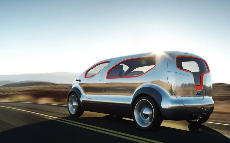 Silver Concept Car — Dynamic, Afternoon, Digital Art