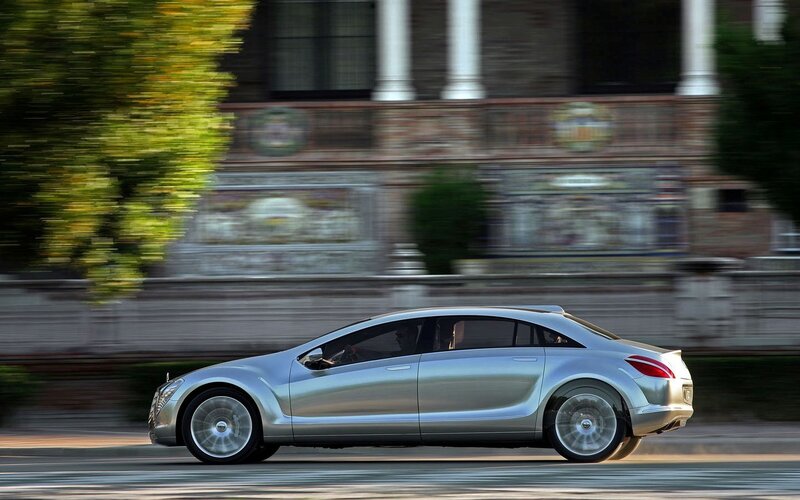 Silver Concept Car — Dynamic, Afternoon, Photograph, Building