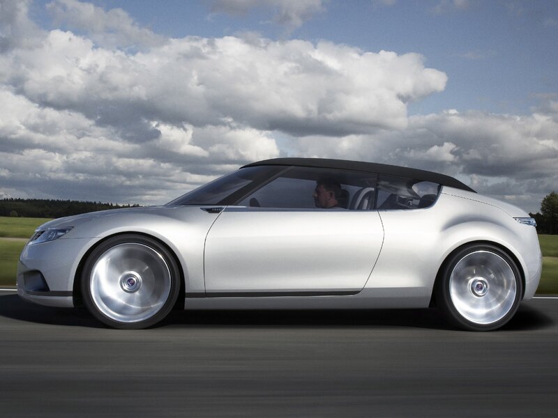 Silver Concept Car — Dynamic, Afternoon, Photograph, Driver, Road, Clouds