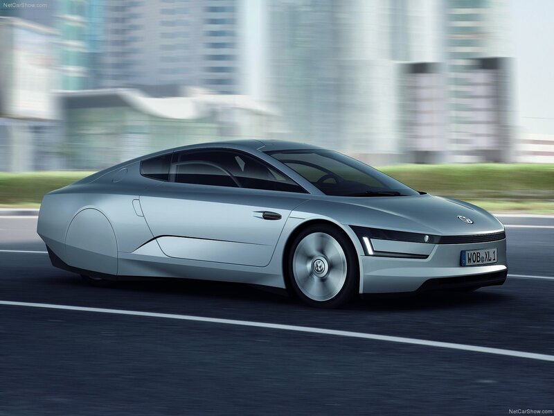 Silver Concept Car — Dynamic, Photograph, Road, Buildings